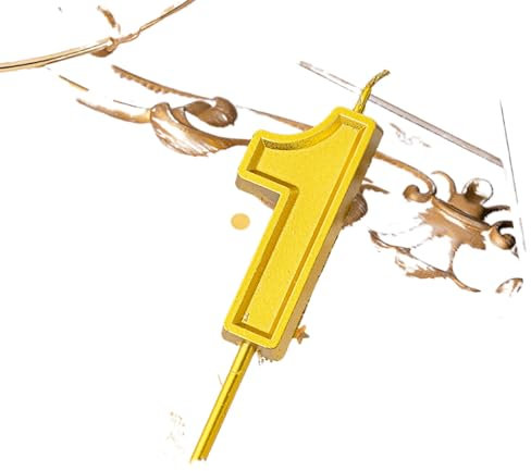 Generico Candele di Compleanno Golden 0-9 Digital Cake Topper Number Torte Nuziali Dolce Decorazioni per Feste Accessori