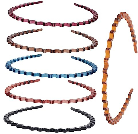VICASKY 6 Pièces Bandeau Pour Femme Accessoire Ondulé De Bain Cheveux Couleurs Assorties