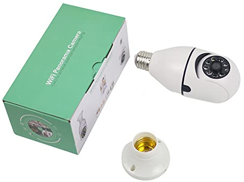 Glayent 5G WiFi Bulb Night Vision Camera Vigilancia una Color AutomáTico Human Tracking Video Security Monitor CAM