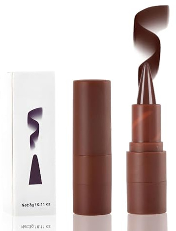 2-in-1 Gradient Matte Lip Liner Pencil & Lipstick Combo Set - Waterproof Long-Lasting Smudge Proof Velvety Finish Dark Lip Makeup Kit, Tint, Beauty, Cappuccino, Korean, Line, Stain (Coffee Bean)