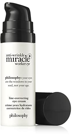 philosophy anti-wrinkle miracle worker line-correcting eye cream - with vitamin C & coconut oil - smoothes the skin around eyes & reduces dark circles - 0.5 fl oz