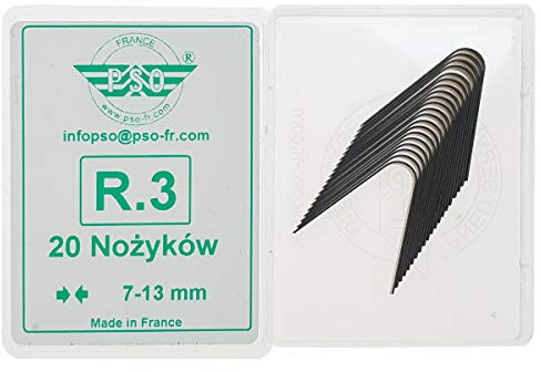 PSO 20x Knivar R3 7–13 mm för däckmönsterskärare Rillfit Rubber Cut | 20 st. rundknivar R3, 7–13 mm, kompatibla med Rillfit och Rubber Cut, för regummering och mönsterskärning av däck