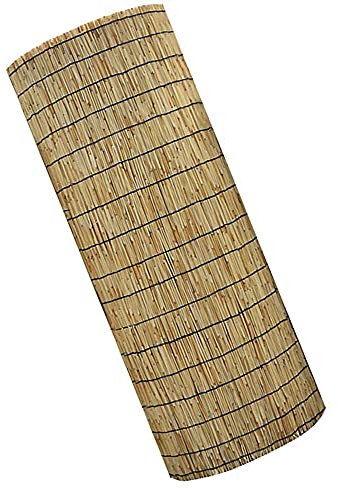 MIED Dichtzaun,NatüRlicher GeschäLter Schilfzaun Gartenschirm Bambuszaun Privacy Panel Roll Wind,Sonnenschutz / 1X2M