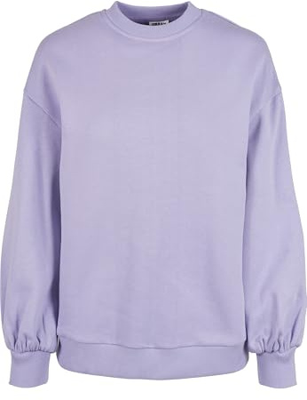 Urban Classics Damen Sweatshirt Ladies Organic Oversized Crew Lavender S