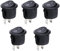 5 Stück Kippschalter 12v,Ein Aus Schalter 2 Polig,Mini Wippschalter Mikroschalter Kfz für Lampenschalter Switch Taster,Schwarz Rocker Rund,Einbau Wohnmobil,Auto Boot Haushaltsgeräte,Einrastbare ON/OFF