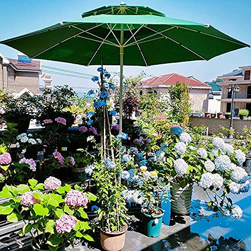 Ombrellone da Giardino a Doppia Cima, ombrellone da Giardino inclinabile da 2,5 m, Forma Rotonda, Protezione UV, Tessuto Oxford Impermeabile, per Spiaggia/Padiglione/Balcone