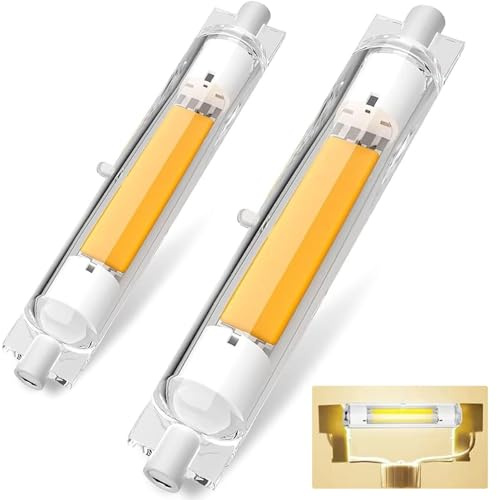 Dvnoua R7S LED 118mm Dimmerabile 30W, Lampadina R7S LED 118mm Equivalenti a 300W Lampada Alogene, Lampada Bianco Naturale 4000K 3000LM Nessun Sfarfallio, Illuminazione Fascio 360°, 2 Pezzi