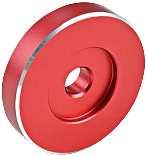 TEHAUX Adaptador de Plato Giratorio de Metal Rojo 1l32, Accesorio Duradero para Fonógrafo, Pieza de Repuesto Pequeña para Tocadiscos, Compatible Discos de Vinilo y Uso Doméstico