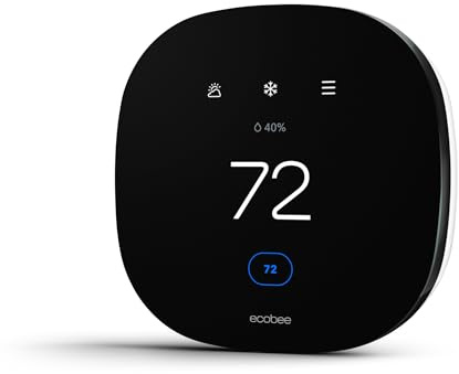 ecobee3 Lite Smart Thermostat - Programmable Wifi Thermostat - Works with Siri, Alexa, Google Assistant - Energy Star Certified - DIY Install, Black