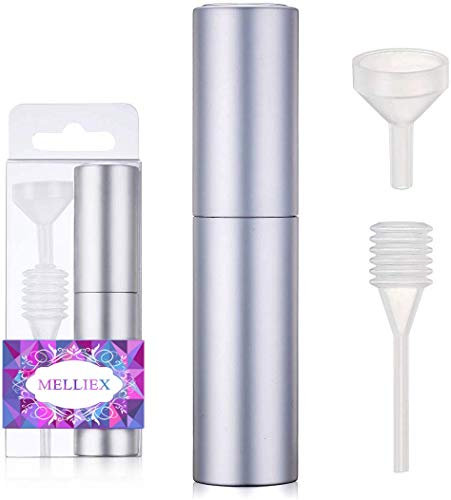 Parfümzerstäuber Nachfüllbar Leer Reise Parfüm Zerstäuber Twist-Up Taschenzerstäuber 10ml (Silber)