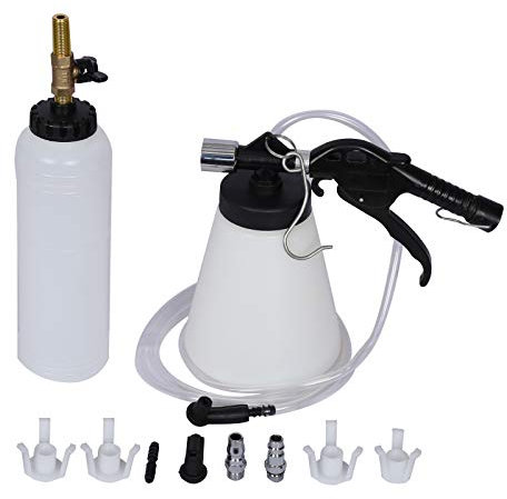 Wiltec Bremsenentlüftungsgerät Bremsenentlüfter Nachfüllflasche Druckluft 1Liter Entlüftung Bremsen