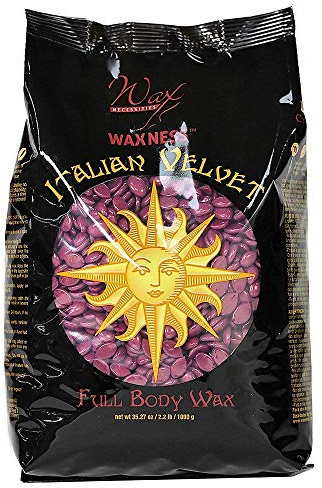 Waxness Italian Velvet Hard Wax Beads 2.2 lb (1 kg) – Premium Synthetic Rosin-Free Stripless Wax with Multidirectional Formula for Full Body and Large Areas, Professional Use – Made in Italy