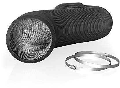 AC Infinity Flexible 8-Inch Aluminum Ducting, Heavy-Duty Four-Layer Protection, 8-Feet Long for Heating Cooling Ventilation and Exhaust
