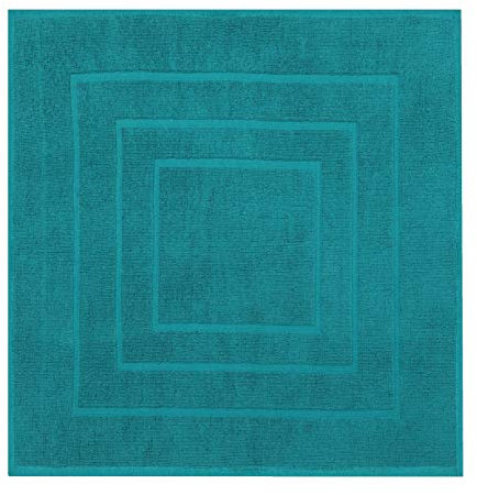 Betz Badvorleger Palermo 100% Baumwolle Badematte Badteppich Duschvorlage Größe 60x60 cm Qualität 680g/m² Farbe Petrol