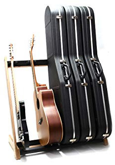 Ruach GR-2 Customisable 5 Way Multi Guitar Rack and Holder for Guitars and Cases - Birch