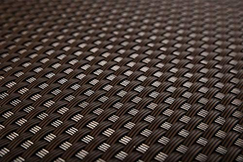 Sellon24 Revestimiento de ratán de polietileno para balcón, protección visual y contra el viento, para balcón, terraza, jardín (RD02 marrón oscuro, 100)