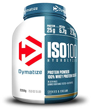 Dymatize ISO 100 Hydrolyzed Cookies & Cream 2264g - Whey Protein Hydrolysat + Isolat Pulver