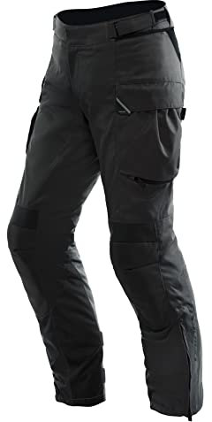 Dainese - Ladakh 3L D-Dry Pants, Pantaloni Moto Touring, 3 Strati Impermeabili, Layer Termico Removibile, Pantaloni da Moto per Uomo, Nero/Nero, 48