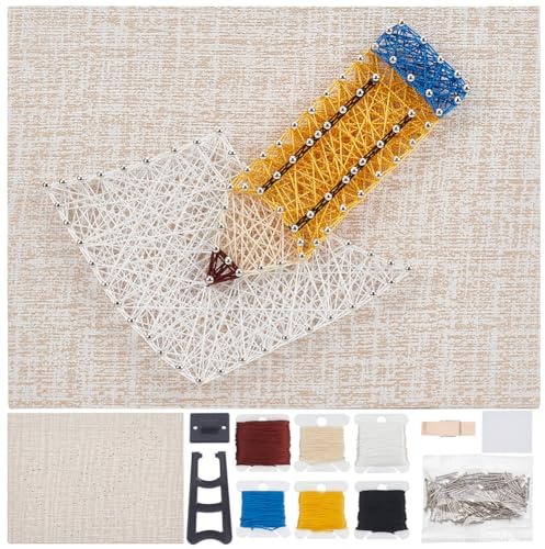 WEBEEDY Kit de arte de cuerda de lápices para principiantes, kit de manualidades de cuerda de papel 3D para adultos, kit de manualidades con instrucciones y todos los suministros, decoración de pared