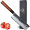 Dragon Creek 18cm Nakiri Küchenmesser, japanisches Messer, Professionelles Kochmesser, scharfes hochwertiges Sushi Messer,Holzgriff mit Geschenkbox, asia messer für Familie und Freunde