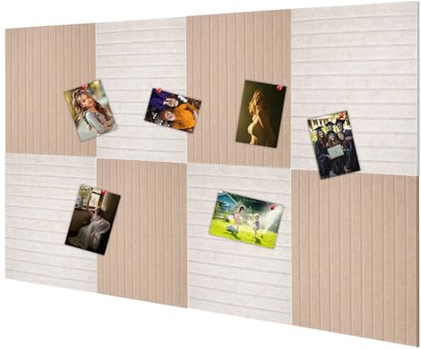 8 piezas Tablero de Anuncios de Fieltro Autoadhesivo 30x30cm Tablero de Corcho de Pared Felt Bulletin Board para Dormitorio y Oficina Decoración de pared (2 colores)