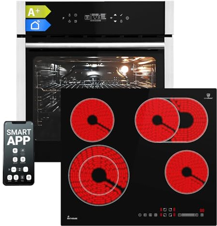 KKT KOLBE Autarkes Herdset | 60cm Einbaubackofen EB8313HC | 59cm Kochfeld CH5901RL | Pizzafunktion | Grill | Umluft | Heißluft | Timer | Wärmeschutzverglasung | Kindersicherung | SET8313HCCH59RL