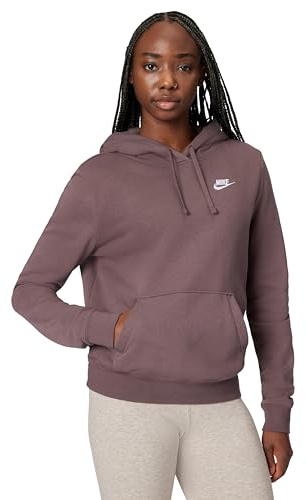 Nike Women's Sportswear Club Fleece Pullover Hoodie, Tattoo/White, Medium