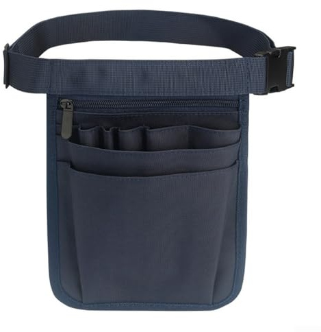 Marsupio porta attrezzi con tessuto Oxford impermeabile, scomparti multipli e chiusure sicure con cerniera per riparazione manuale (blu)