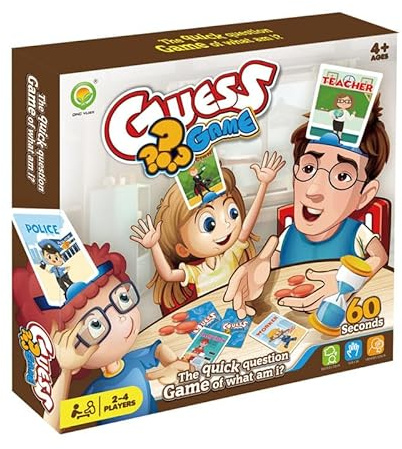 Juego de Mesa Adivinanzas ¿Quién Soy? Juegos de Familiares con Cartas Personajes Juego Cartas de Preguntas Rápidas Adecuado para Adultos y Niños Regalos para Juguetes Fiesta