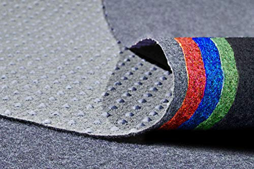 MadeInNature Moquette d'extérieur ou d’intérieur, Dimensions et Couleurs au Choix, Tapis Type Gazon Artificiel - pour Jardin, terrasse, Balcon, revêtement de Sol Outdoor (200 x 200 cm, Gris clair)