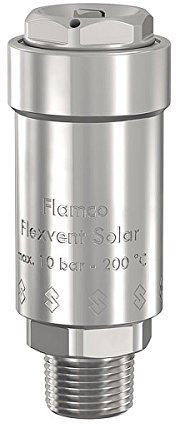 Flamco Flexvent 3/8 Solar manuelle Entlüftung, Schwimmerentlüfter, Schnellentlüfter für Solaranlagen, 27785