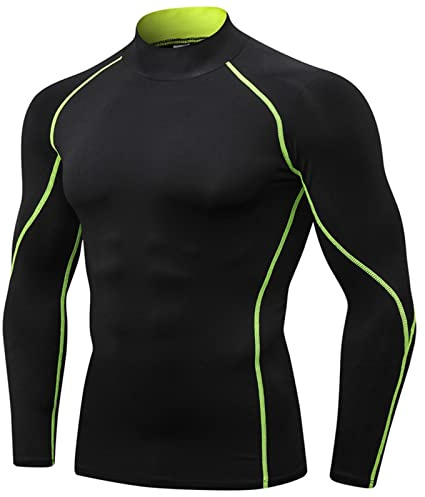 SANANG T-Shirt à Manches Longues pour Hommes avec Couche de Compression sous Vide à Séchage Rapide et Couche de Base 1058