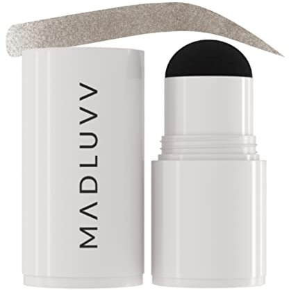 MADLUVV Brow Stamp Refill* - Color Stamp for Brows & Root Touch Up for Women & Men, Instantly Conceal Hair Loss, Grey Hair, Thinning Hair with Stain-Proof/Smudge-Proof Powder Formula (Soft Brown)