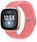 kitway-my 3 Stück Glitzer Armband Kompatibel mit Fitbit Versa 3 Uhrenarmband Armbands/Fitbit Sense Damen Herren, Rosa Elastisch Nylonbänder Geflochten Ersatzband für Versa 3 (Rosa)