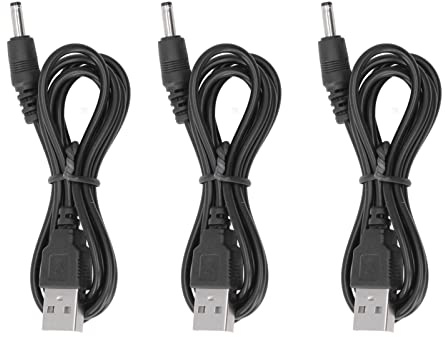 3st USB-nätsladd 3,5x1,35 Mm USB-kontaktkabel DC-laddningstråd Jack Laddningskabel Kabelkabel DC 5V för Fläkttelefonhögtalare