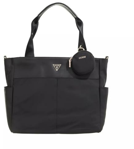 GUESS Damen Eco Gemma Reisetasche, Tragetasche, Schwarz