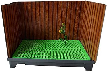 Hundetoilette, dreiseitiger Zaun, automatisches Urinieren, Größe 90 * 45cm, Farbe grün (A)