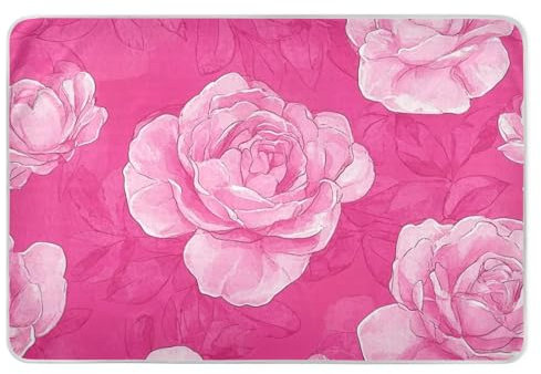 Pink Roses - Tappetino riutilizzabile extra large per imparare a fare pipì, resistente all'acqua, per bambini, biancheria da letto per neonati, 132 x 86,4 cm (lunghezza x larghezza)