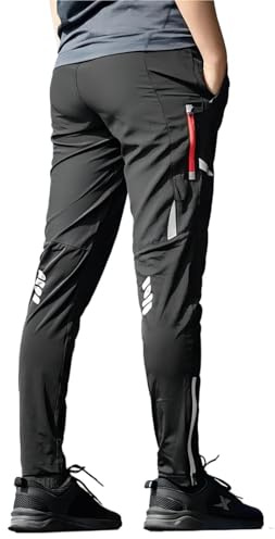 ZYAYNG Lange Hosen Leichte, Bequeme Radhose for Herren und Damen, Frühling und Sommer, atmungsaktiv, hohe Elastizität, Sporthose, reflektierende Hose FüR Radsport(S)
