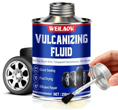 WEILAOK Mastice per Riparazione Pneumatici, Gomma Liquida, Ripara Gomme Auto, Liquido Vulcanizzante per Riparare Rapidamente Perdite o Crepe in Vari Pneumatici, 250 ml