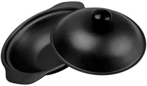DOITOOL Cazuela de Hierro Fundido Multiusos con Tapa para Estofados y Cocina Restaurante Resistente Altas Temperaturas y Fácil de Limpiar para Arroz y Guisos Familiares