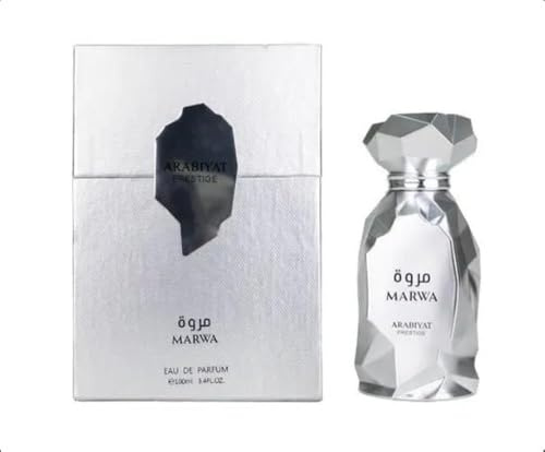 Arabiyat Prestige Marwa Eau de Parfum 100 ml Plata Perfume Hombre Sin Embalaje Embalaje Solo En Bolsa, Fabricado en los Emiratos Árabes Unidos