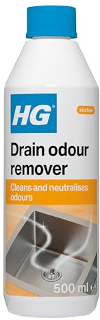 HG Drain Odour Remover - Cleans & De-Odourises Kitchen & Bathroom Sinks, Drains, Toilets & Shower Trays - 0.5kg