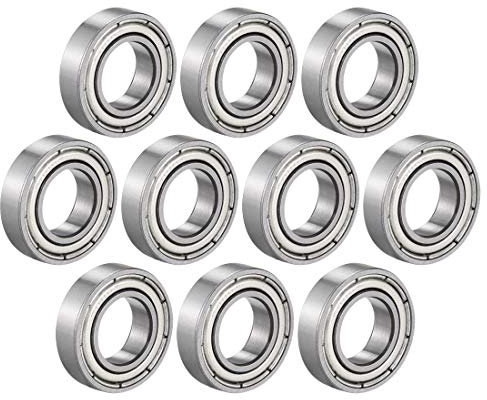 sourcing map 10Stk.Tief Falz Kugel 6800Z Einzelnen Schild 10mmx19mmx5mm verchromt Stahl Lager