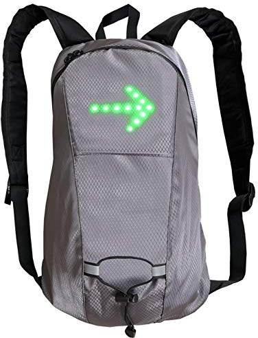 Mochila reflectante LED bicicleta 15 l intermitente 500 mAh USB recargable seguridad correr