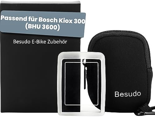 Besudo Schutzhülle-Set passend für Bosch Kiox 300 Display- Displayschutz mit Schutztasche für E-Bike Display Kiox 300 vor Kratzern&Stößen - Fahrradcomputer Hülle Schutz Cover-36-KB