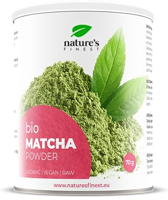 Nature's Finest by Nutrisslim 100% Organic Matcha Tea Powder 70g (35 servings), Premium Green Tea Powder - Certified Organic - Pure Green Matcha perfect for Matcha Latte - Vegan