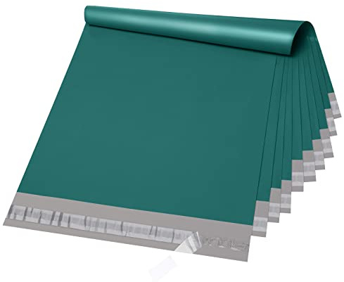 Fuxury Poly Mailers 14.5x19 50 Pcs, Waterproof Shipping Bags for Clothing