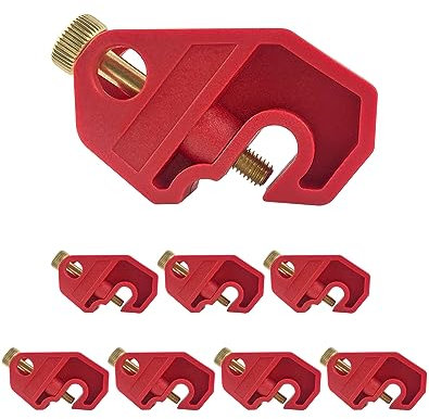 QWORK® 8 Pezzi Dispositivo di Sicurezza per Blocco di Interruttori Magnetotermici in Miniatura, Dispositivo di Blocco Elettrico