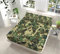 Spannbettlaken 140x200 cm Weiche Mikrofaser Boxspringbett ArmeegrüNes Tarnmuster Bettlaken, Dekorativer Stoff Spannbetttuch, Rund-um Elastischem Gummizug, für Matratzen von 5-30 cm